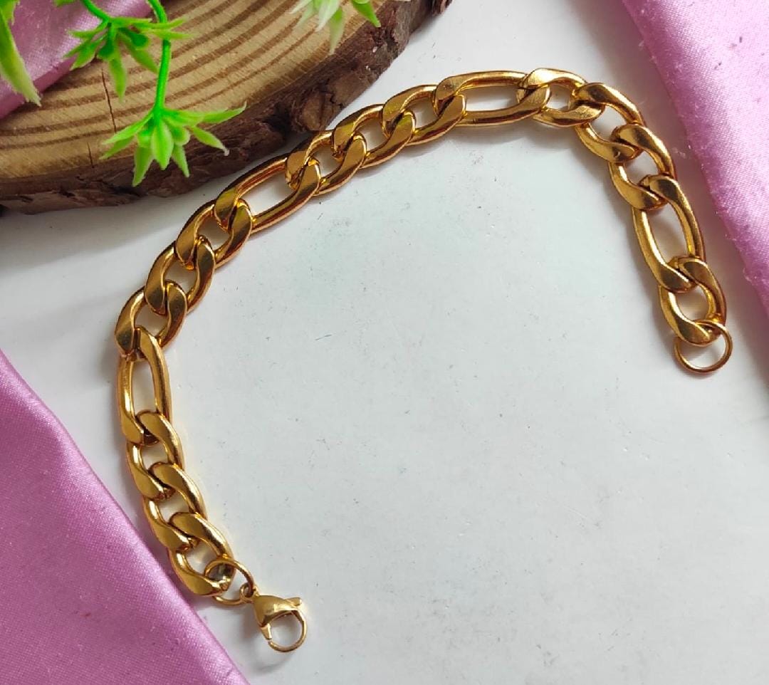 Anti Tarnish Lock Chain Bracelet