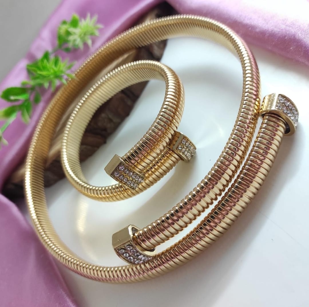 Anti Tarnish Neckpiece with Kada Combo