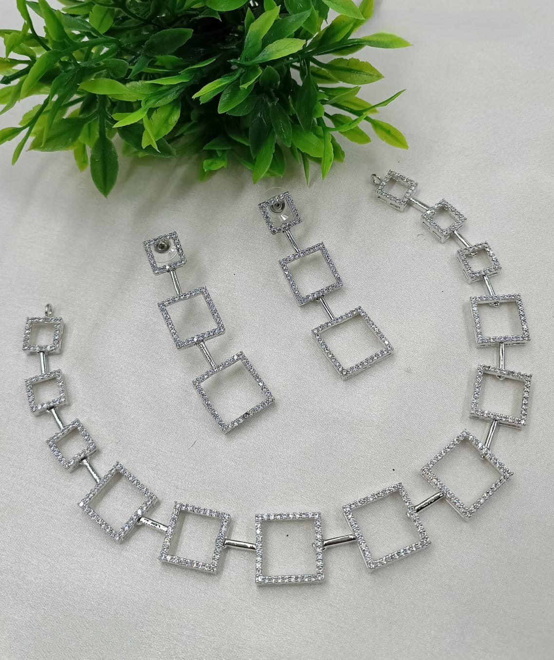 Classy AD Square Necklace