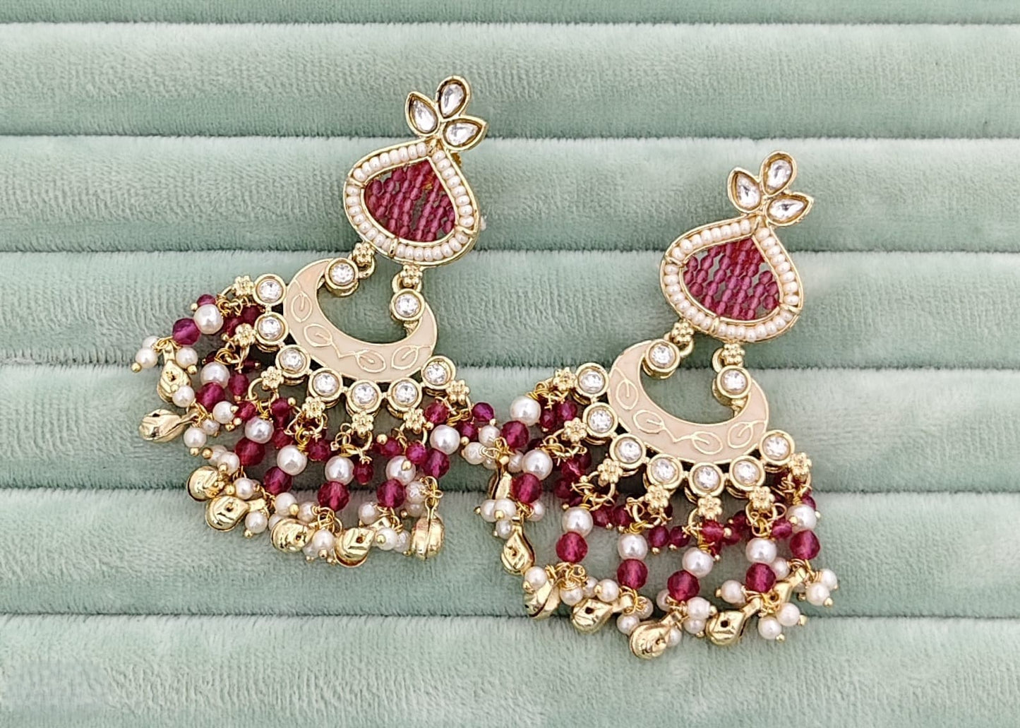 Premium Meena Paint Pearl Earrings