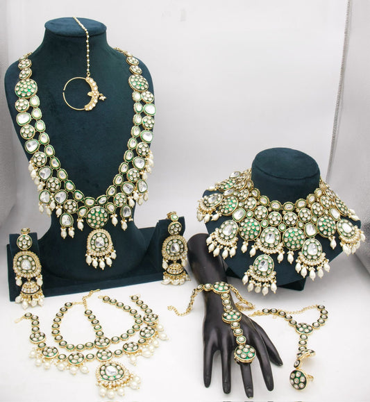 Premium Designer Kundan Full Bridal Set