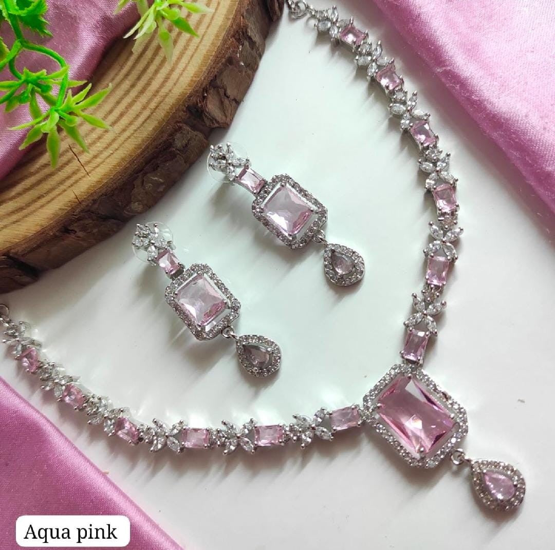 Delicate Square AD Necklace