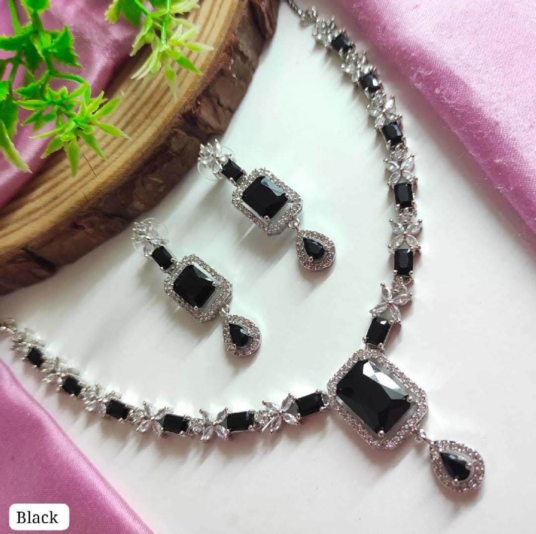 Delicate Square AD Necklace