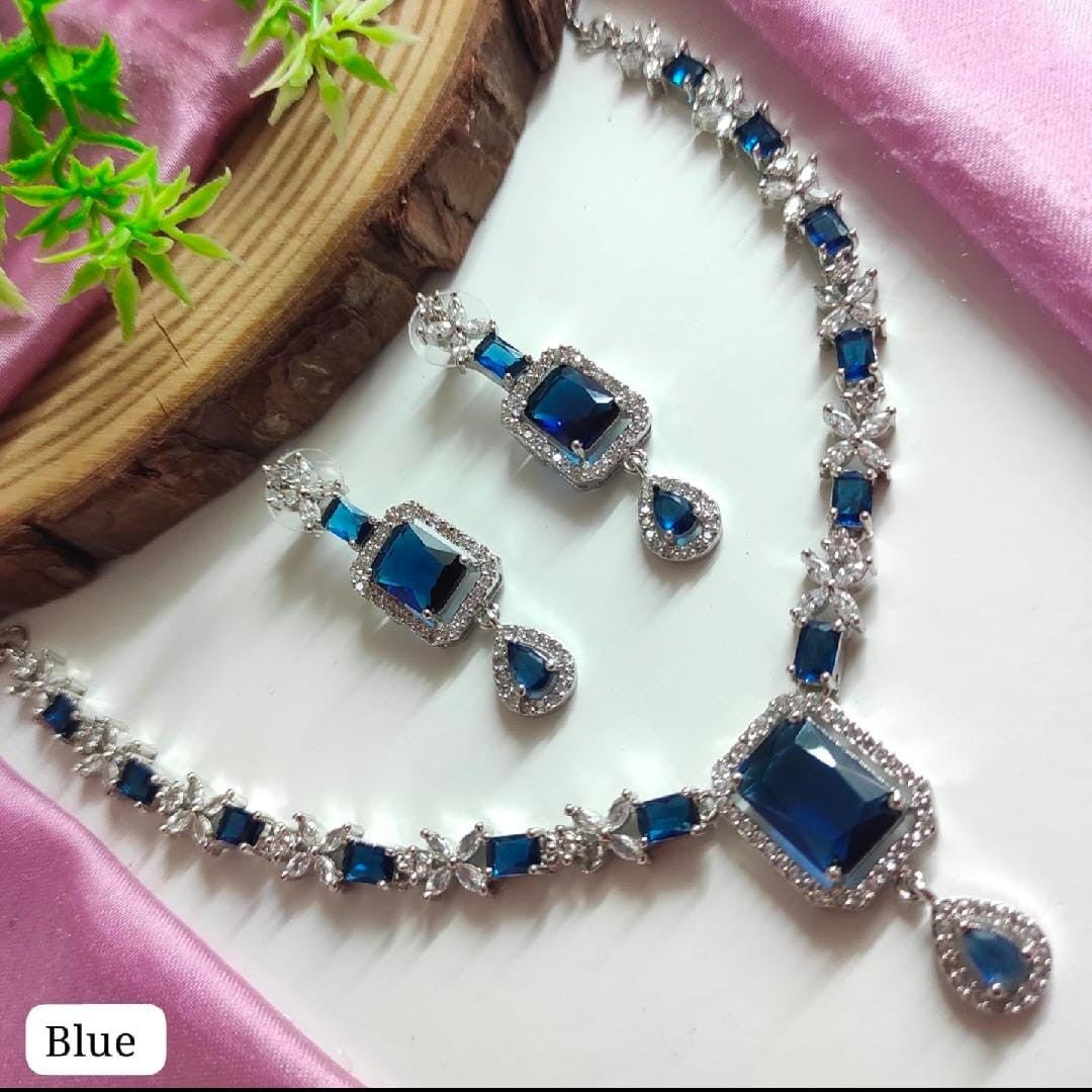 Delicate Square AD Necklace