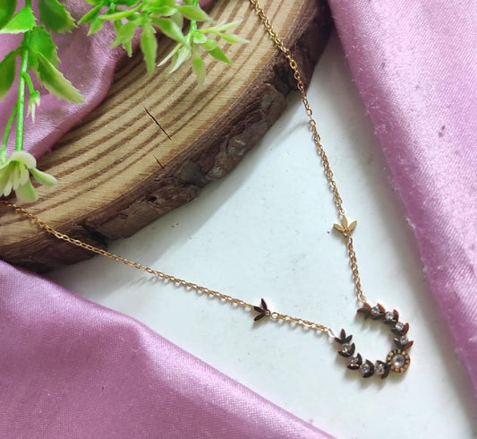 Anti Tarnish Moon Pendant Chain