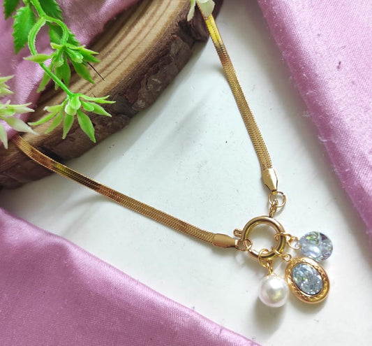 Anti Tarnish Pearl Drop Pendant Chain