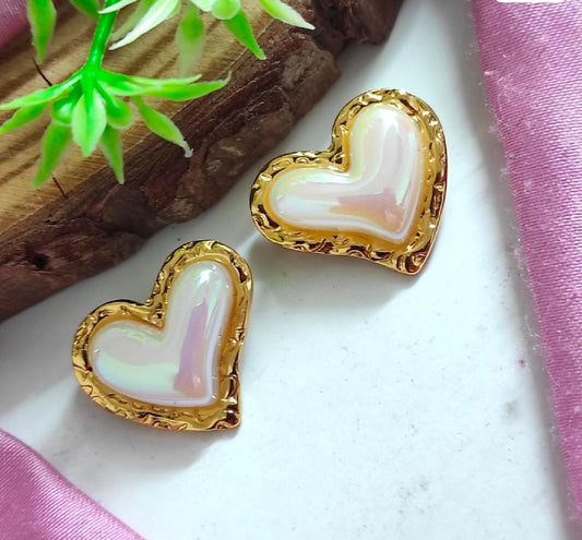 Anti Tarnish Pearl Heart