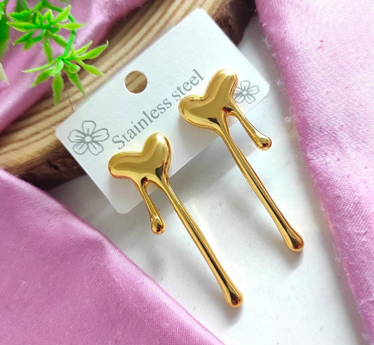 Dripping Heart Anti Tarnish Earrings