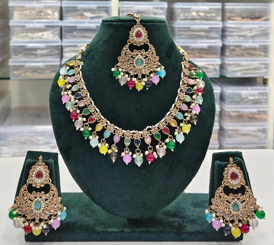 Necklace with Earrings Tikka