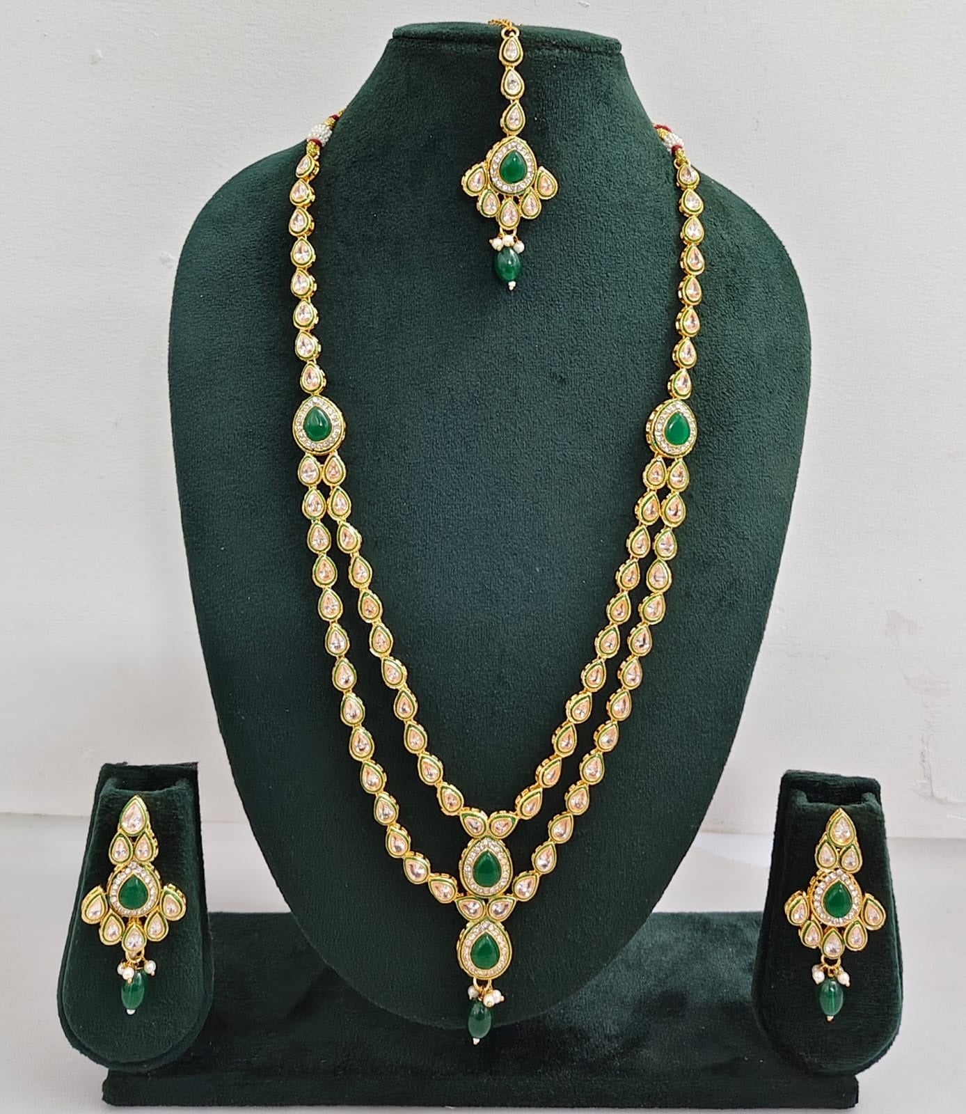 2 Layered Long Kundan Necklace