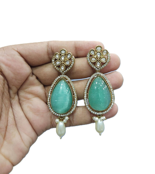Drop Kundan Earrings