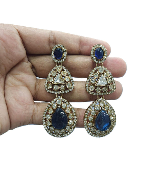 Long Kundan Earrings