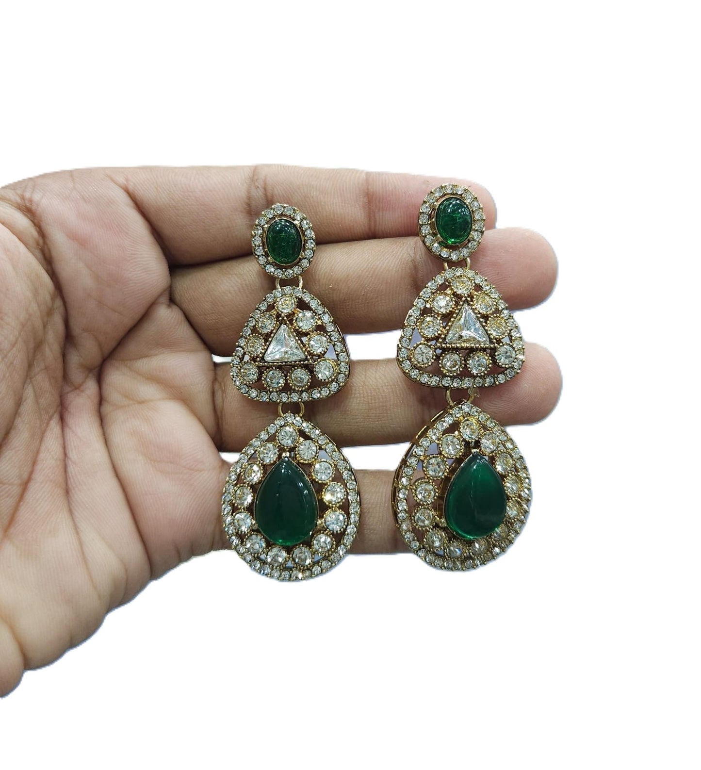 Long Kundan Earrings