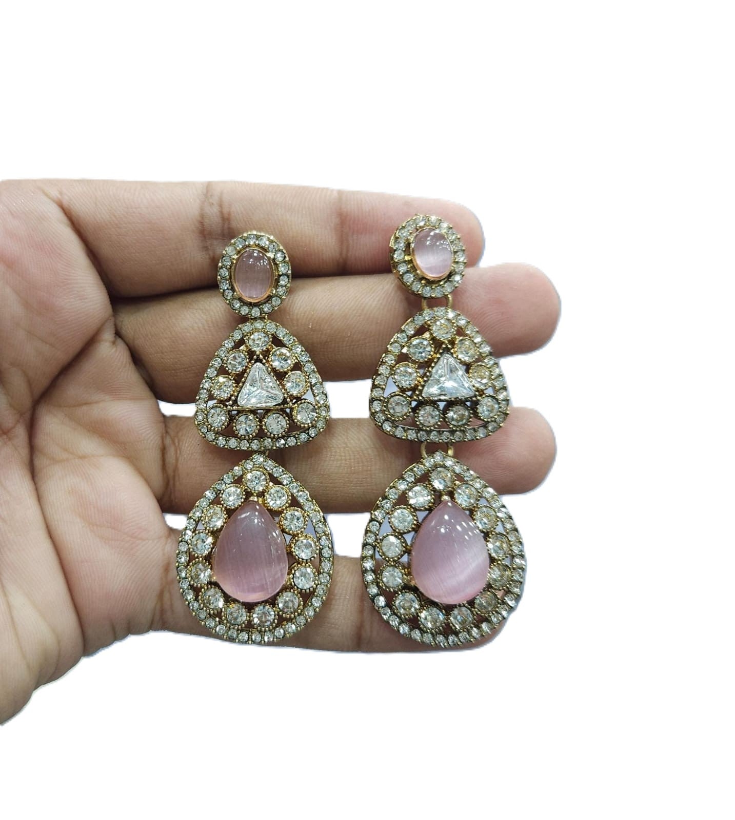 Long Kundan Earrings