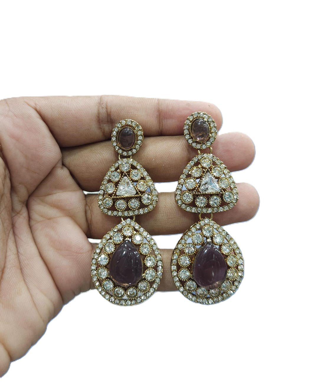 Long Kundan Earrings