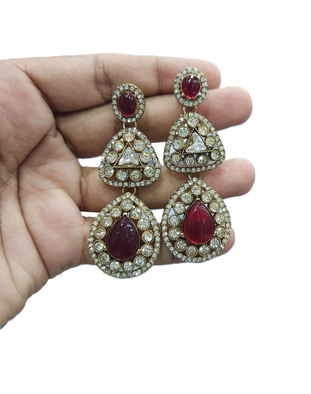 Long Kundan Earrings