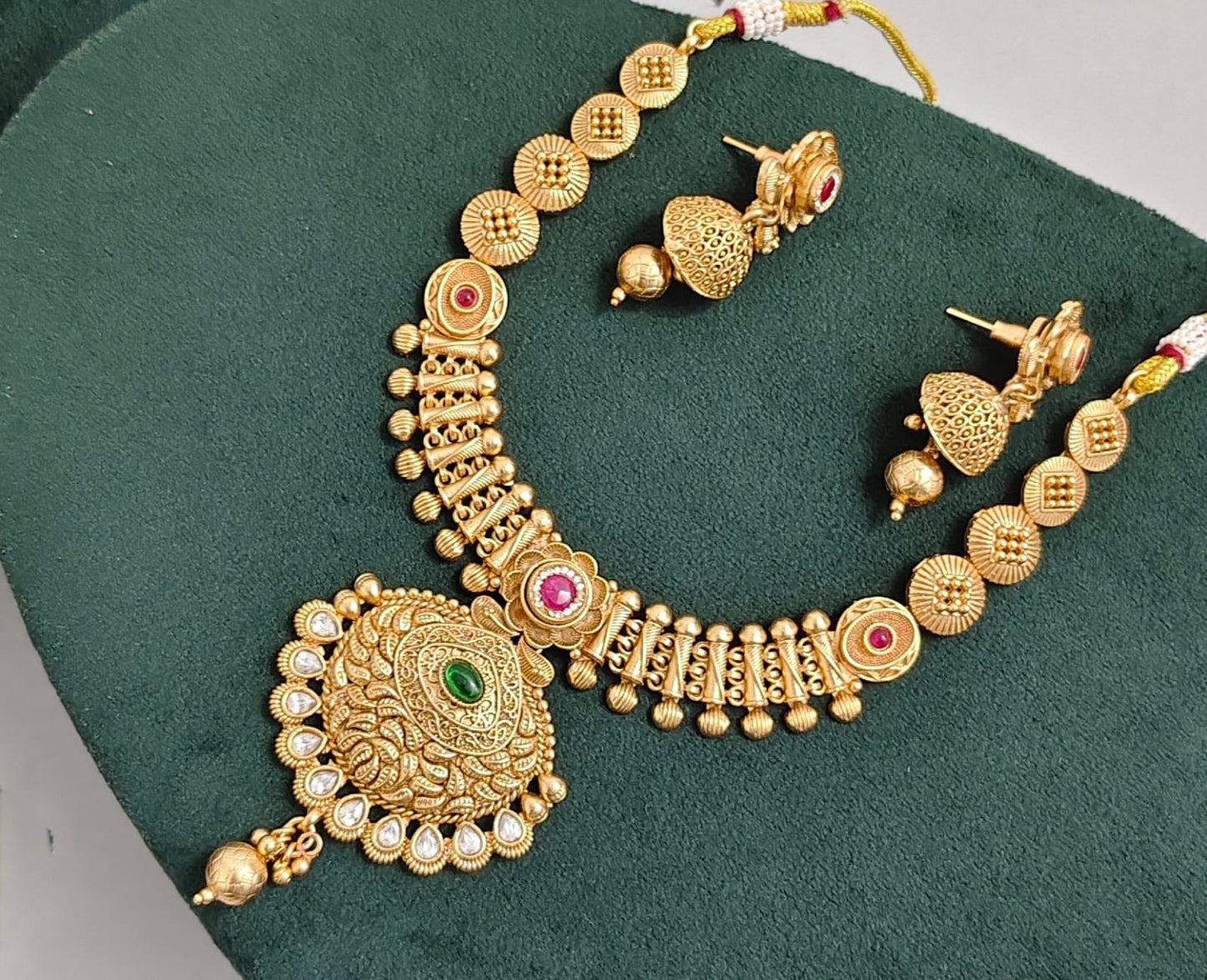 Kundan Touch Golden Necklace