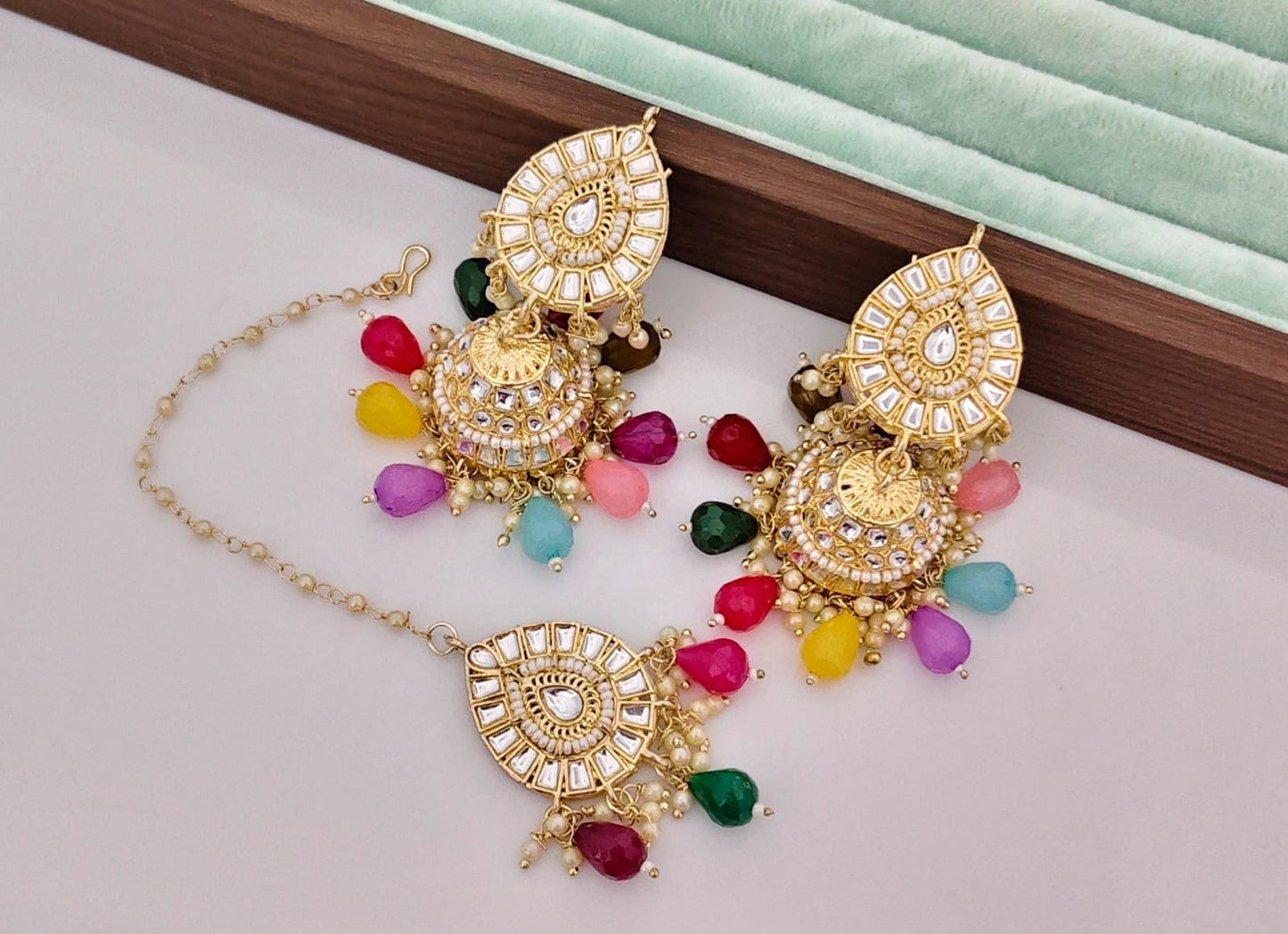 Classy Jumka Earrings Tikka
