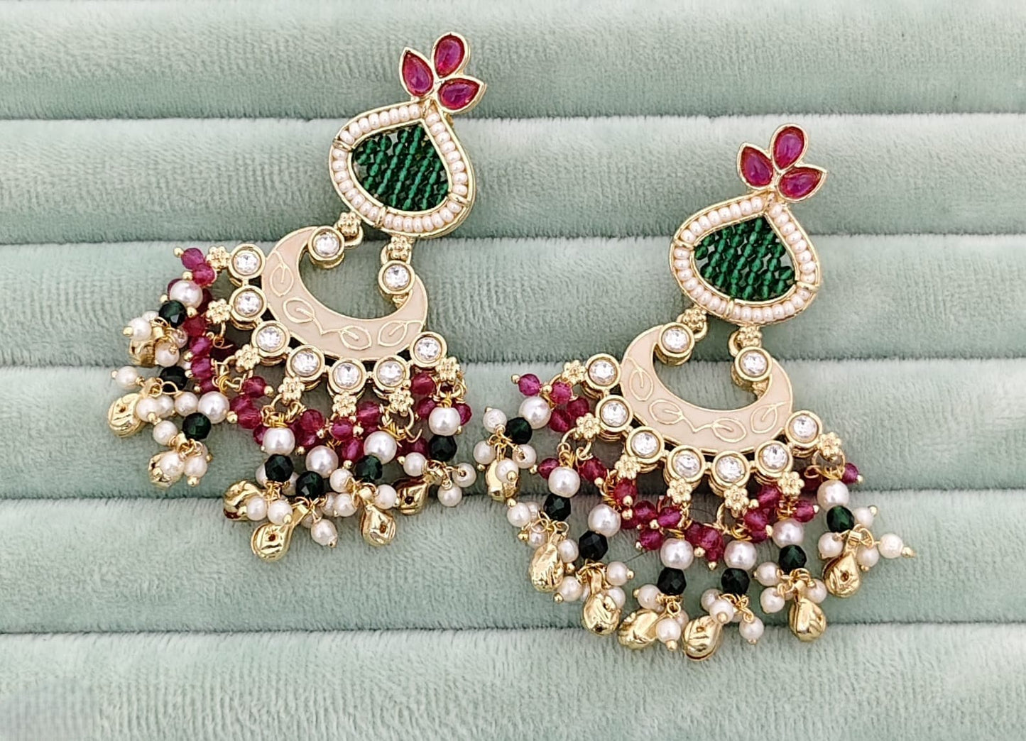 Premium Meena Paint Pearl Earrings