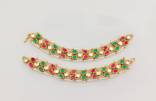 Stylish Kundan Ear Chain