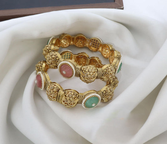 Premium Brass Rajwadi Heritage Openable Bangles