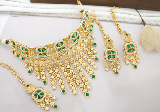 Premium High Gold Copper Choker Set