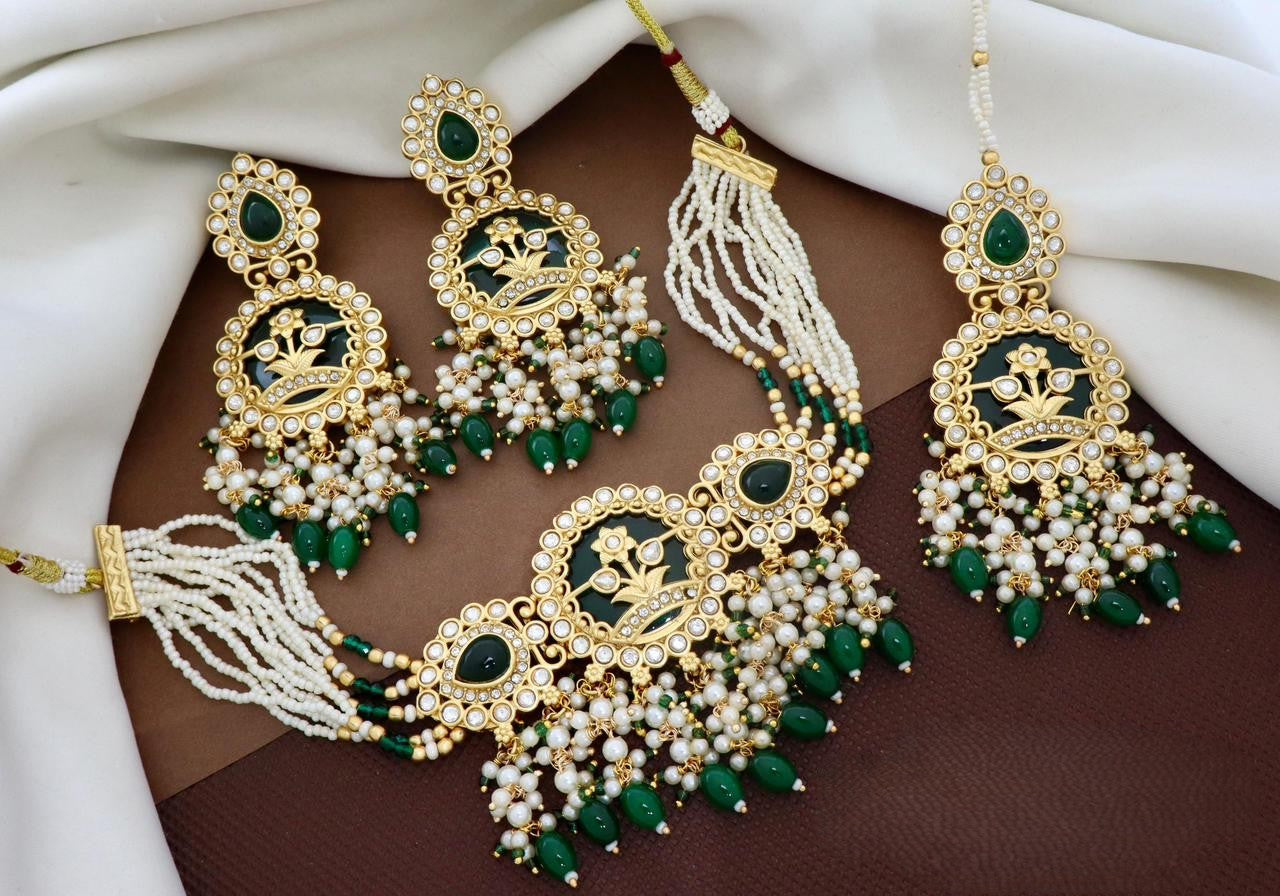 Premium Brass Heritage Chik Choker Set