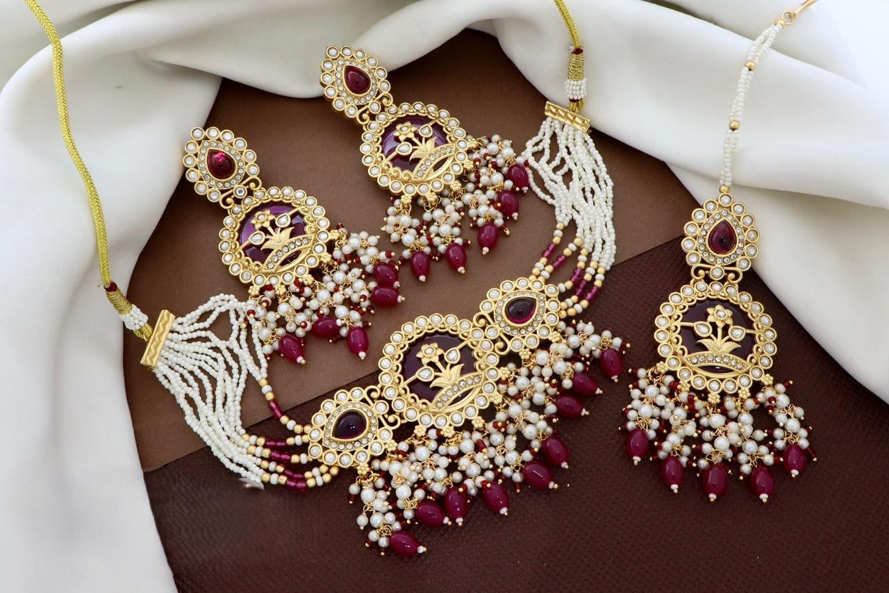 Premium Brass Heritage Chik Choker Set