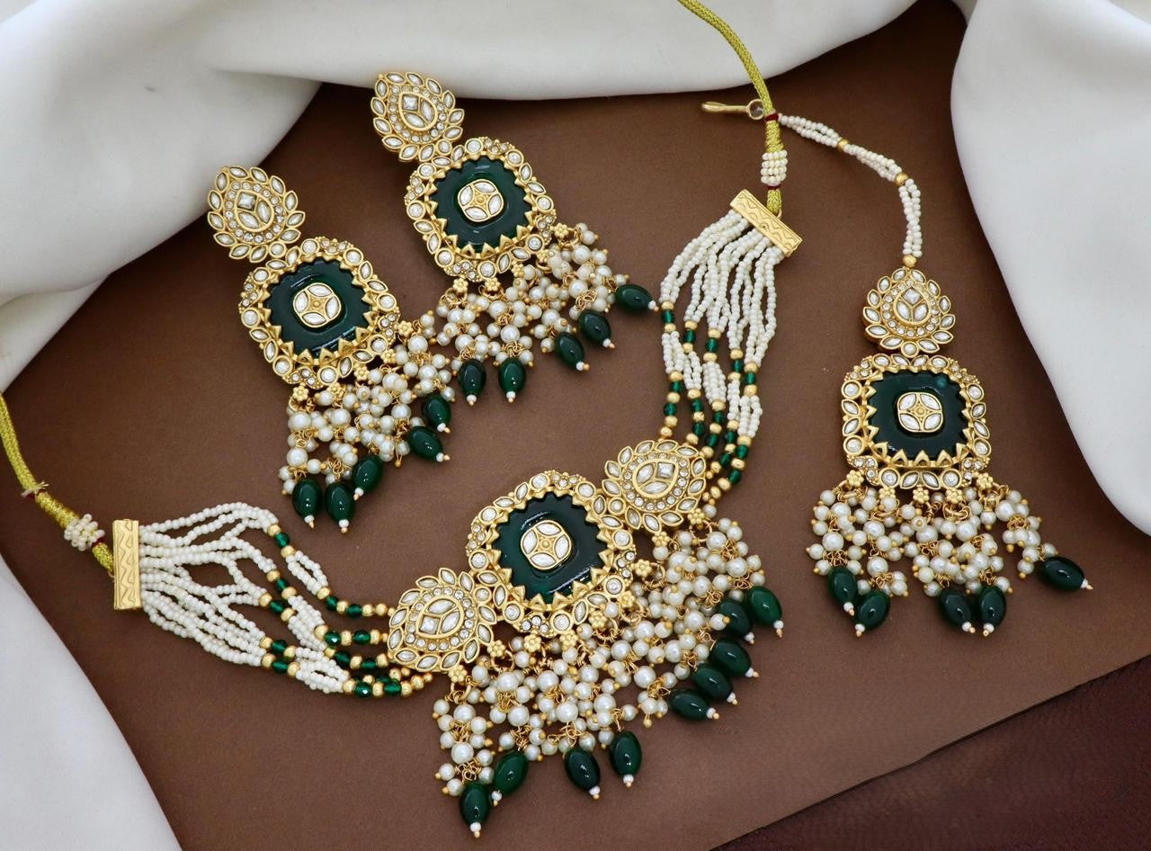 Premium Brass Heritage Chik Choker Set