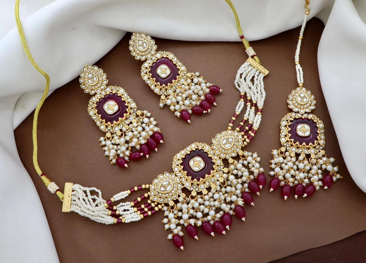 Premium Brass Heritage Chik Choker Set