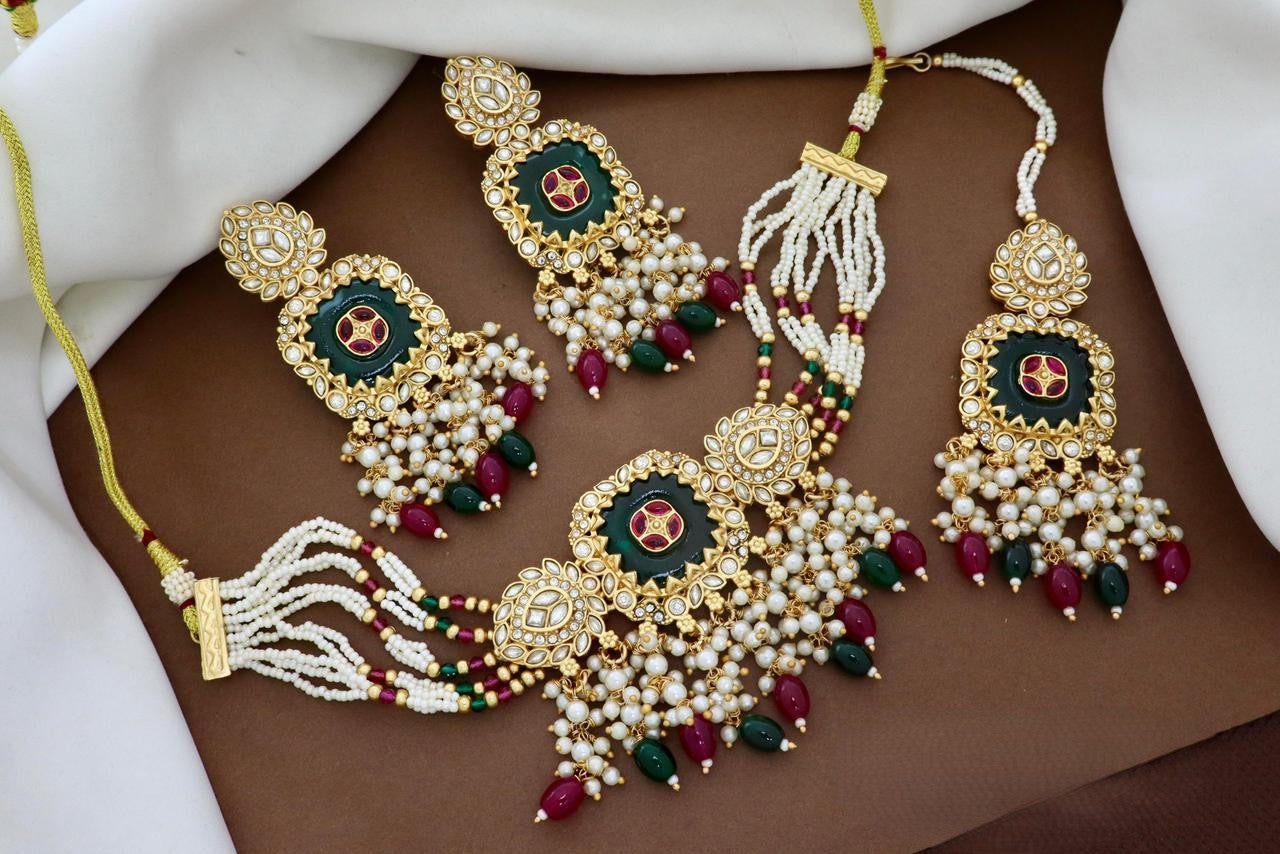 Premium Brass Heritage Chik Choker Set