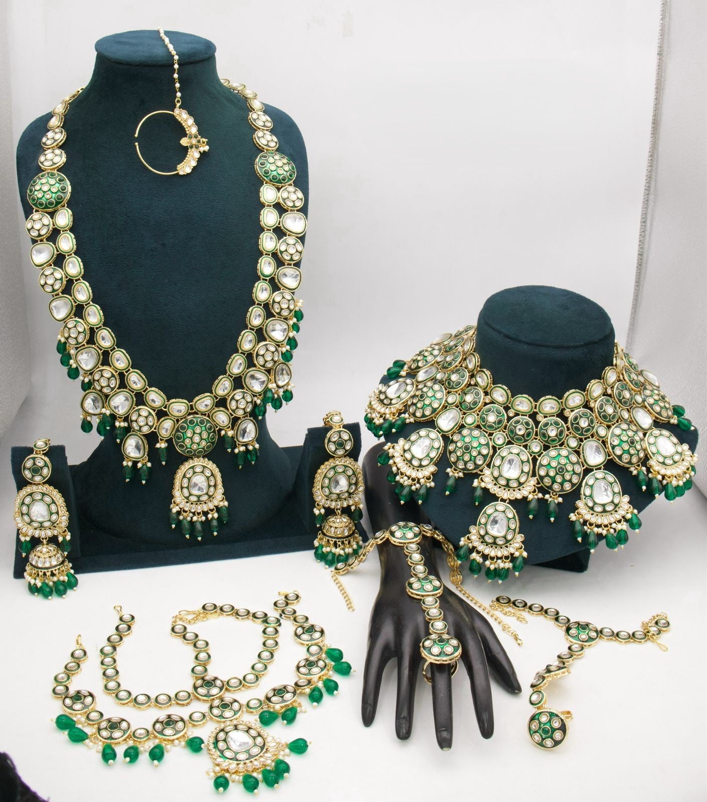 Premium Designer Kundan Full Bridal Set