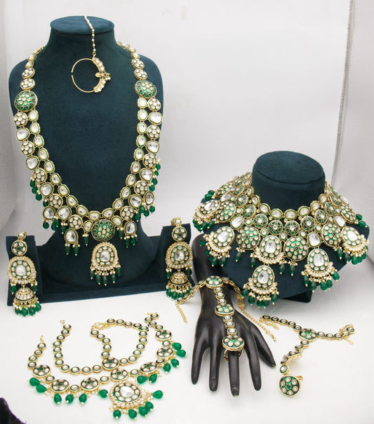 Premium Designer Kundan Full Bridal Set