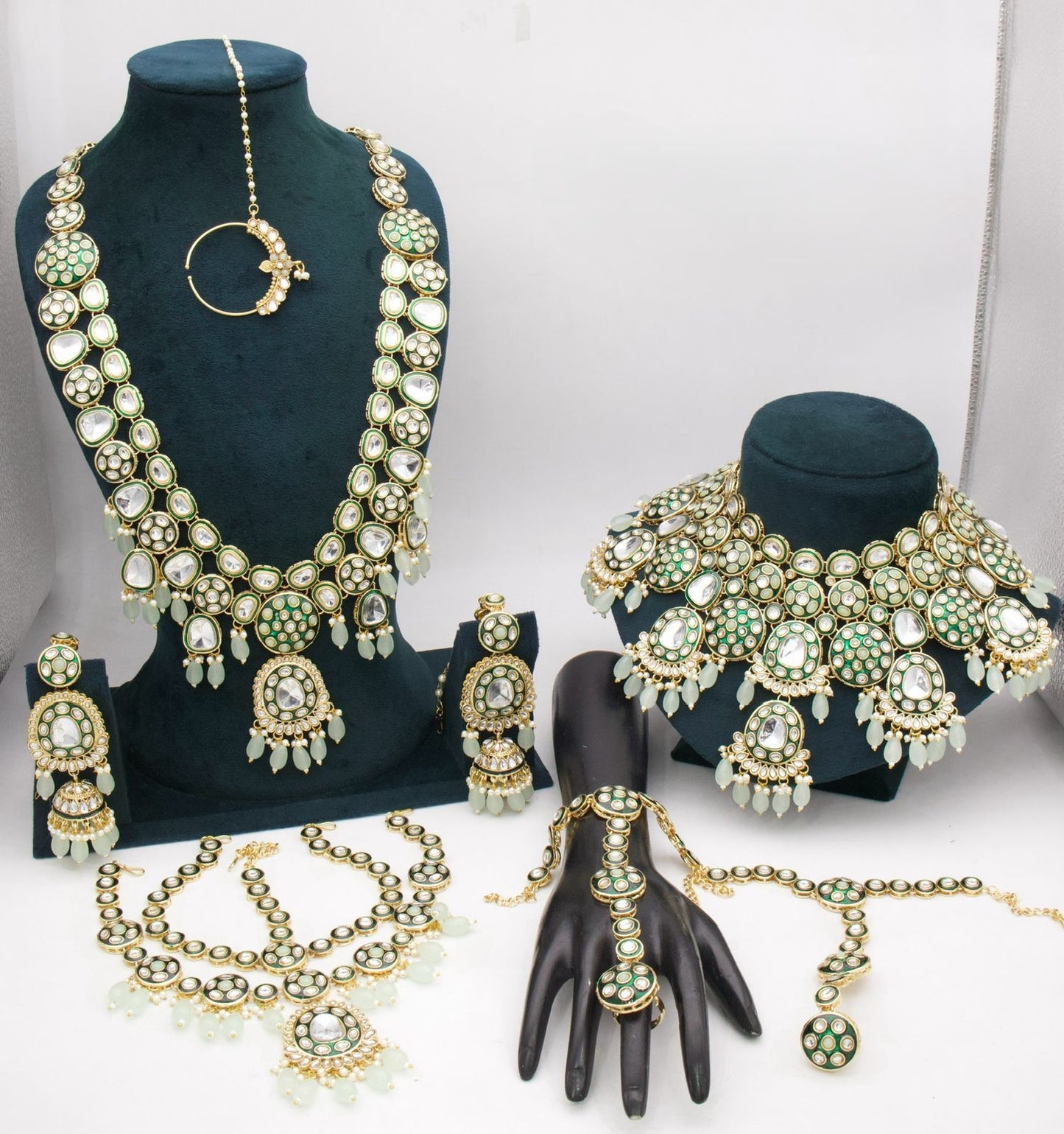 Premium Designer Kundan Full Bridal Set