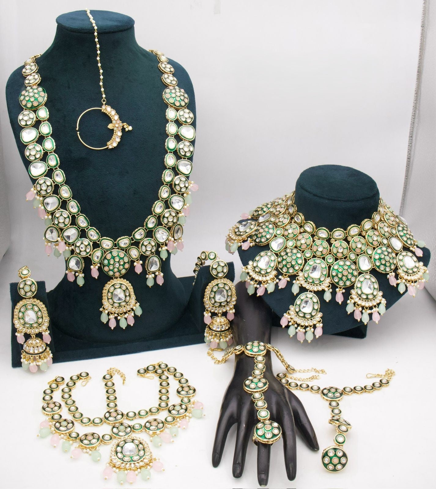 Premium Designer Kundan Full Bridal Set