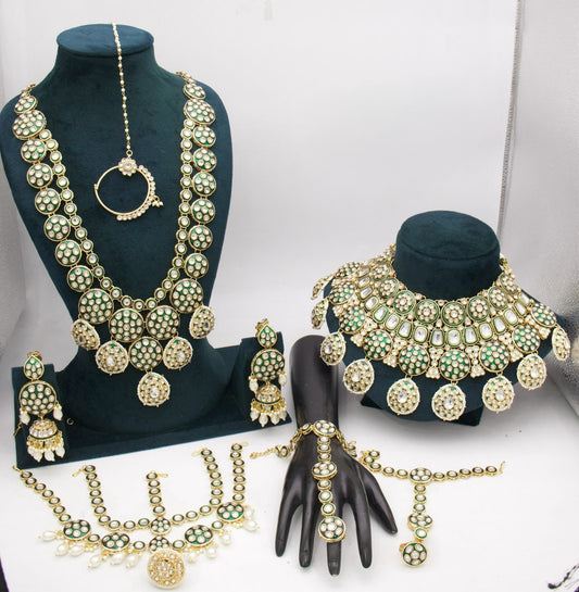 Premium Designer Kundan Full Bridal Jewellery