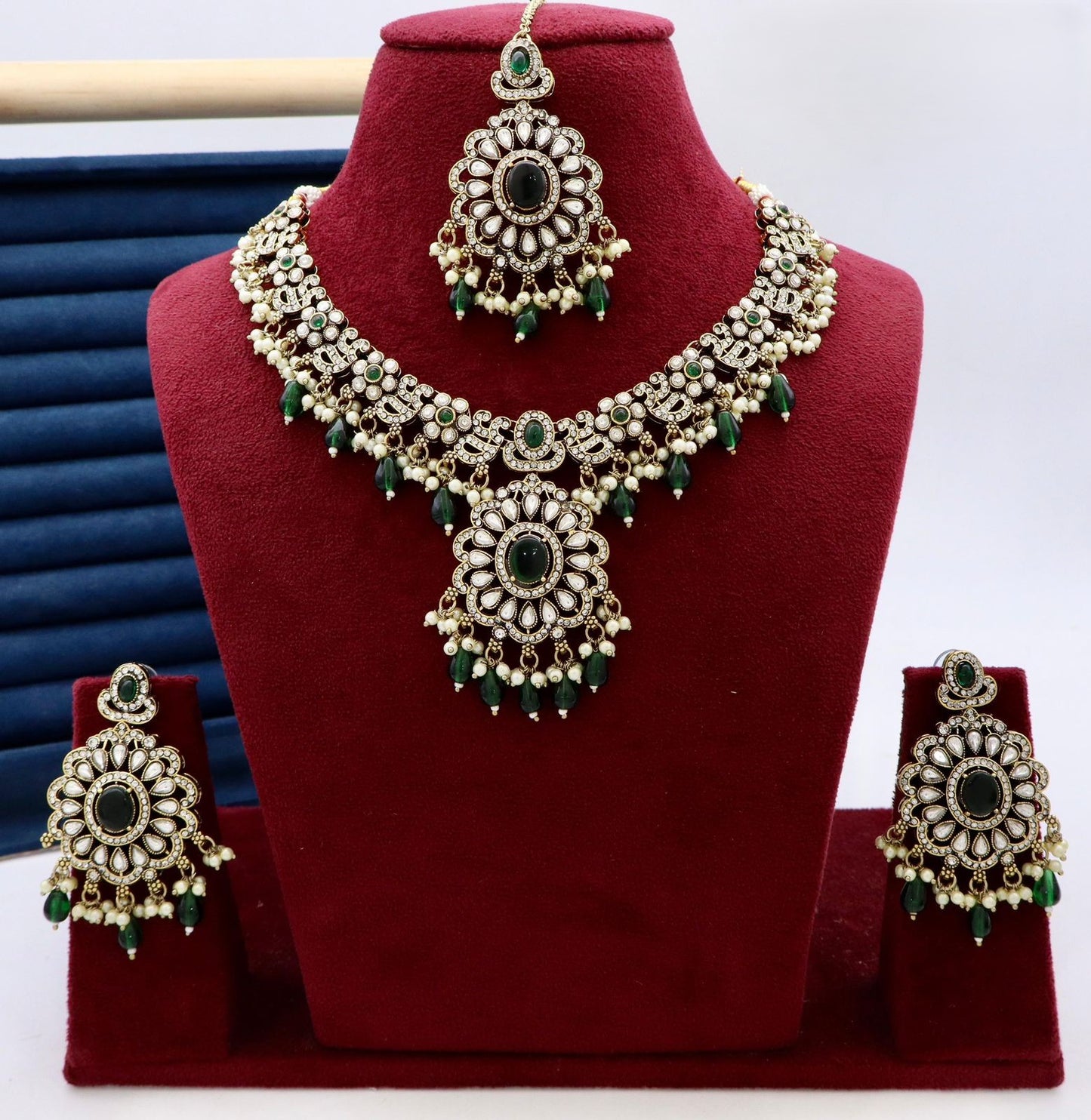 Premium Antique Kundan Necklace Set