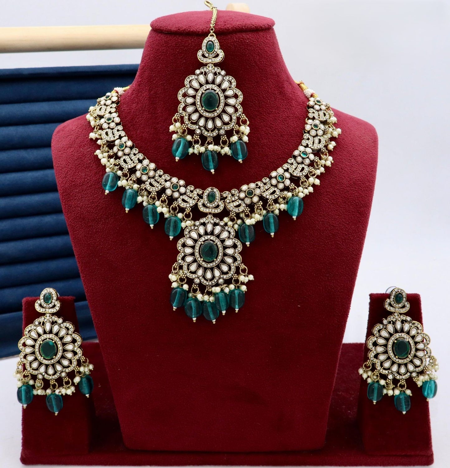 Premium Antique Kundan Necklace Set