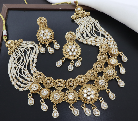 Polki Pearl Necklace