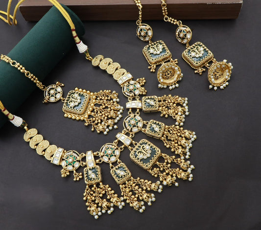 Premium Brass Real Gold Heritage Necklace