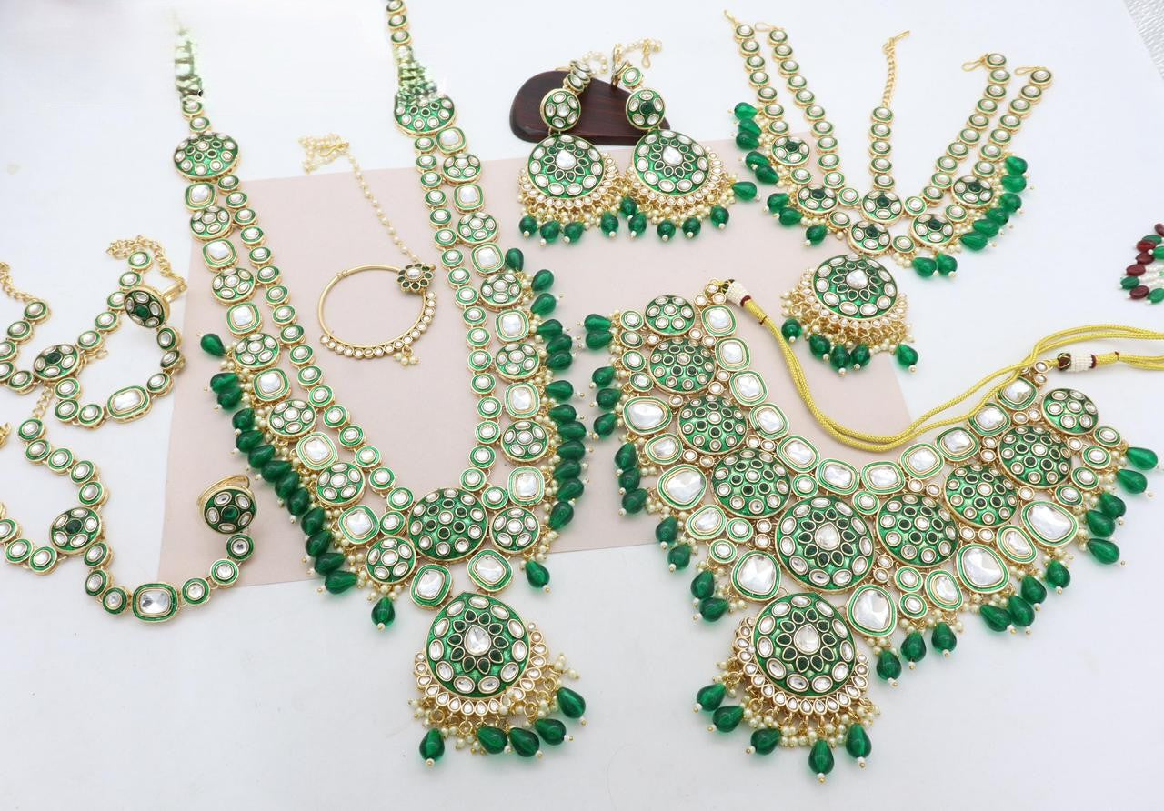 Meenakari Kundan Full Bridal Set