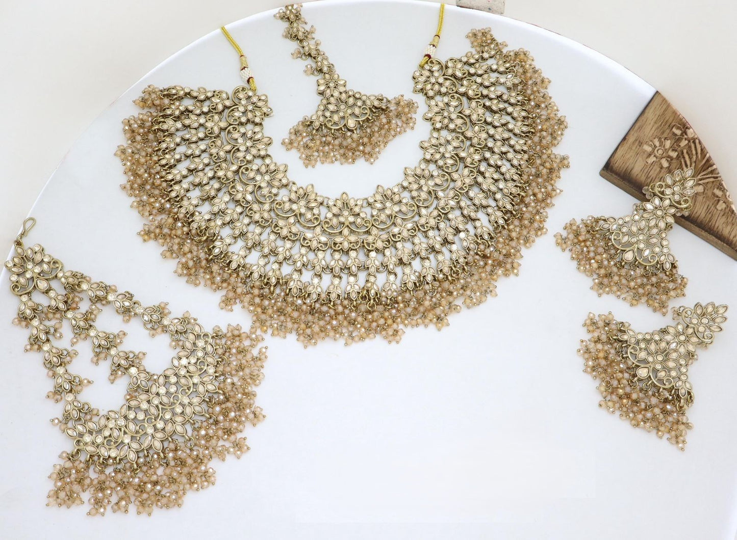 Premium Mehendi Gold Pakistani Semi Bridal