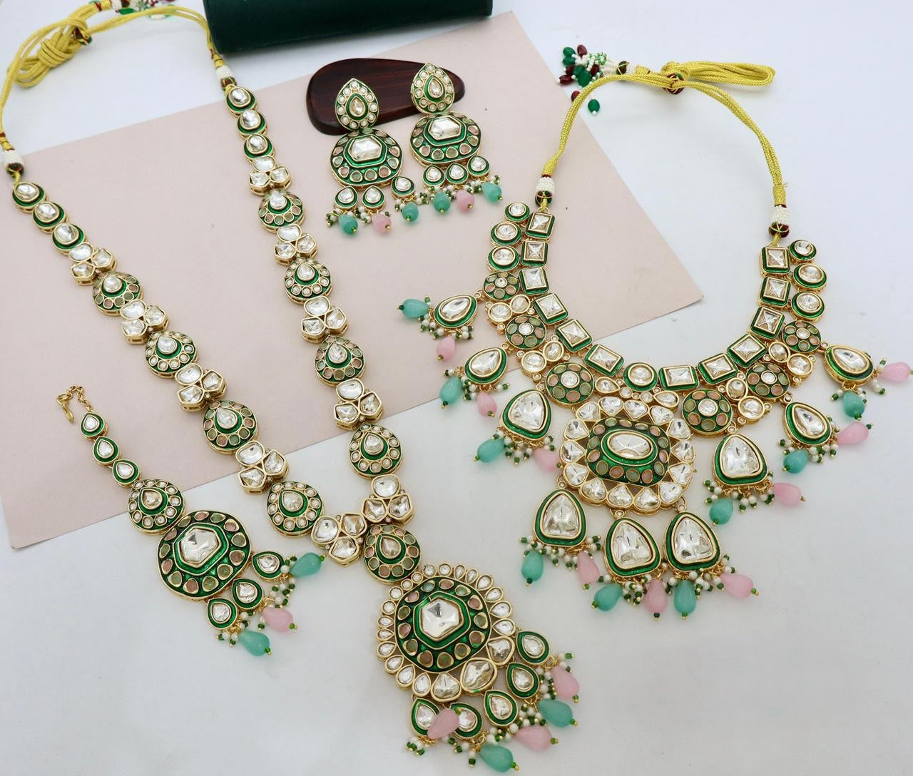 Kundan Meenakari Semi Bridal Set