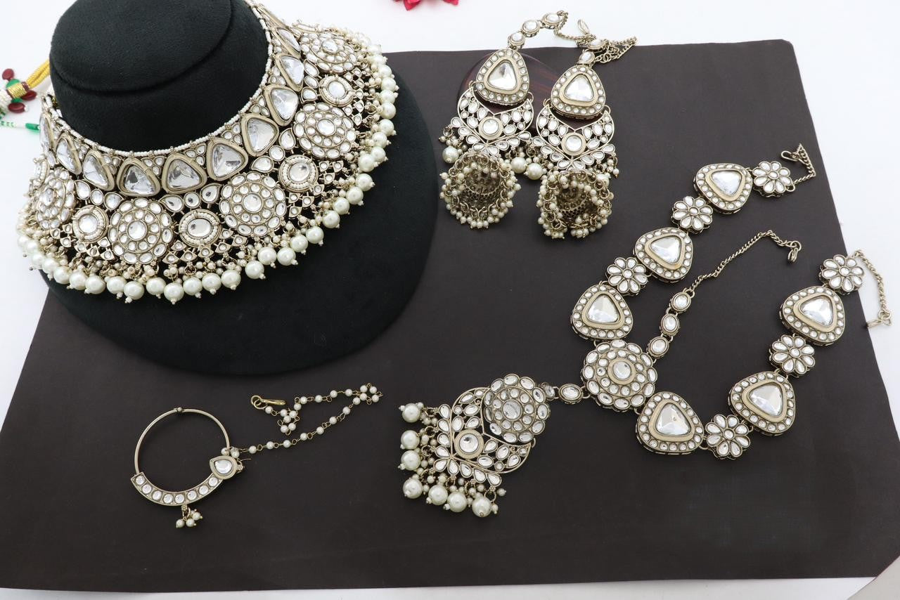 Premium Mehendi Gold Designer Semi Bridal Set