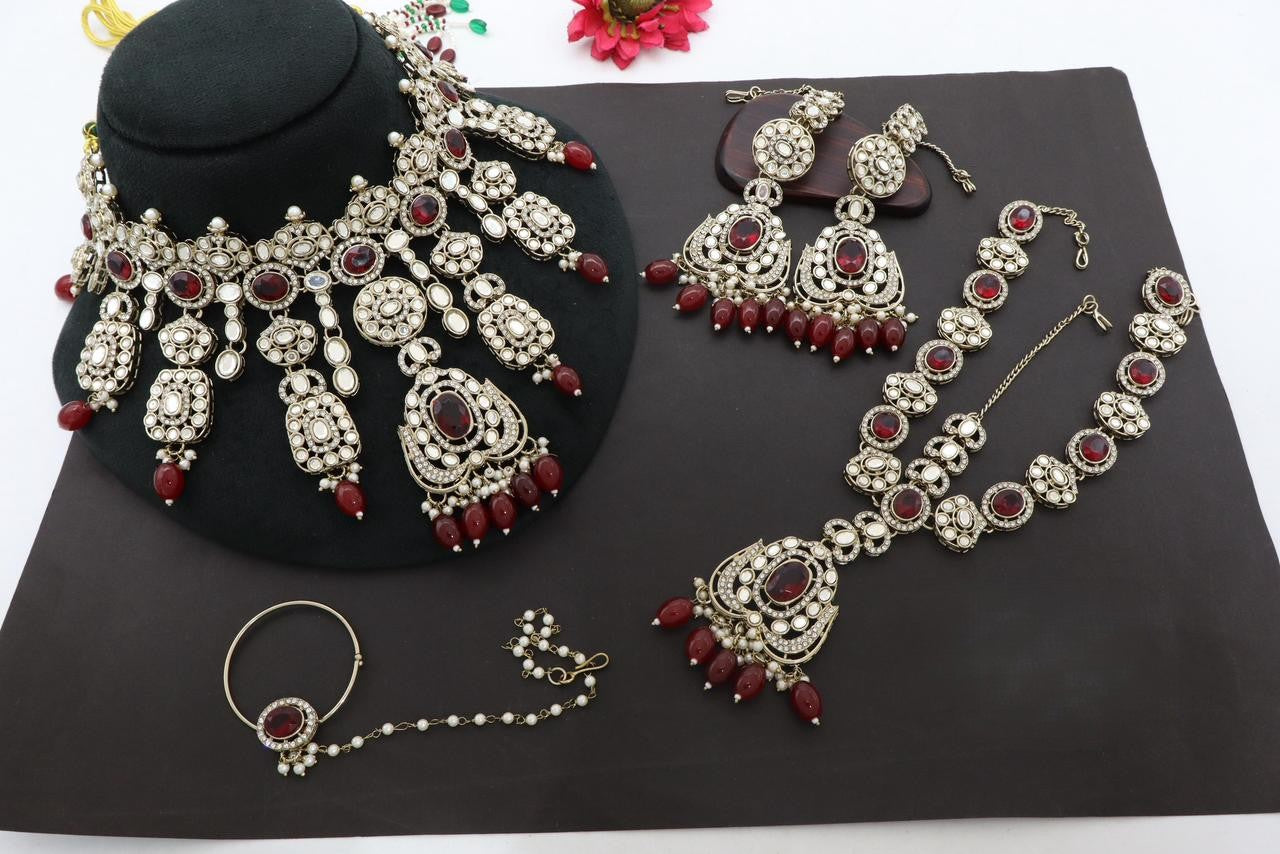 Premium Mehendi Gold Designer Semi Bridal Set