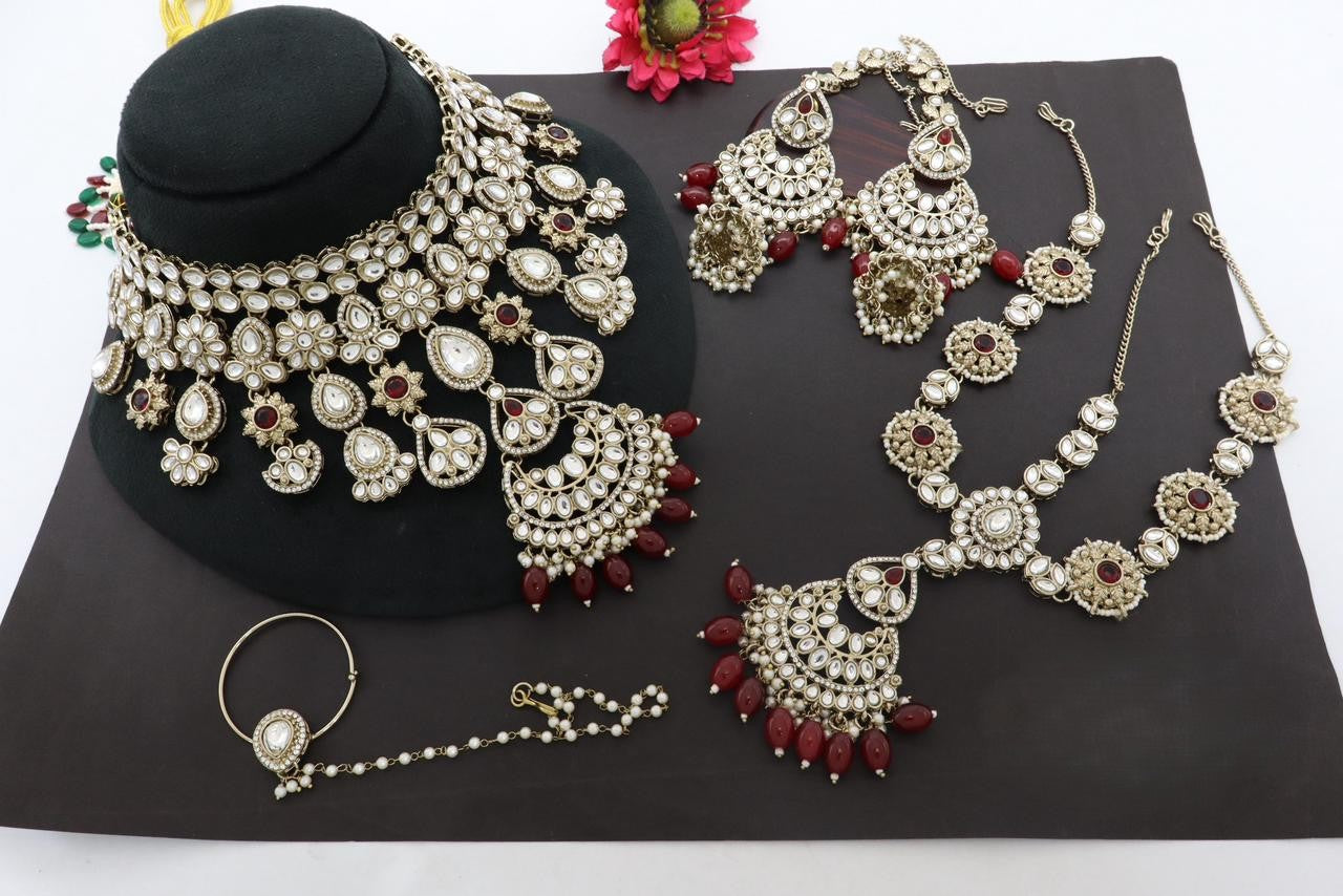 Premium Mehendi Gold Designer Semi Bridal Set