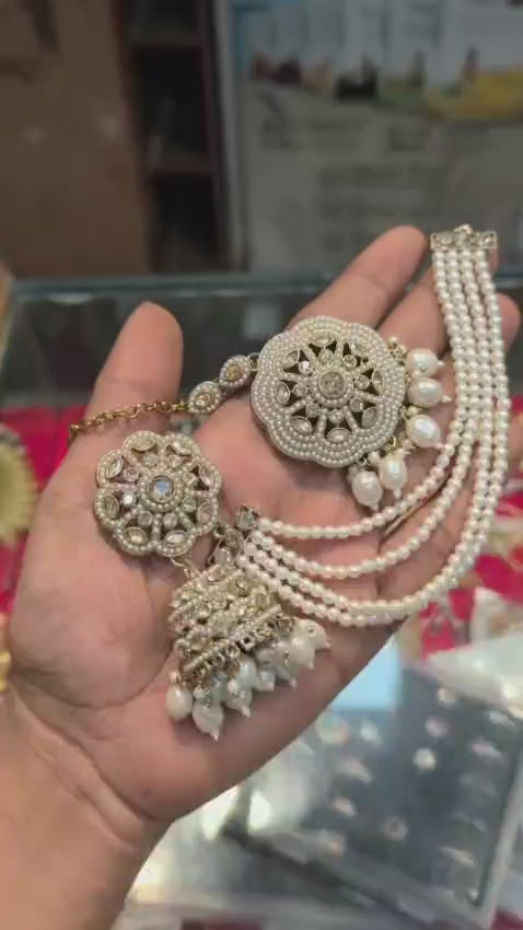 Pearl Jumka Earrings Tikka